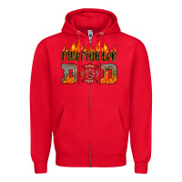 Red firefighter dad Zipper Hoodie - HRA Design Shop