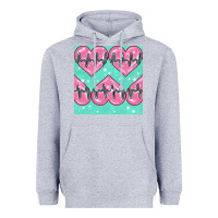 Heather Grey Nursing Heart Seamless Pattern Heavyweight Hoodie - BundleAndBundleShop