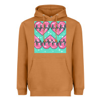 Meerkat Nursing Heart Seamless Pattern Heavyweight Hoodie - BundleAndBundleShop