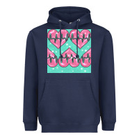 Navy Nursing Heart Seamless Pattern Heavyweight Hoodie - BundleAndBundleShop