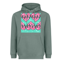 Sage Nursing Heart Seamless Pattern Heavyweight Hoodie - BundleAndBundleShop