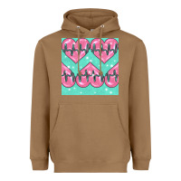 Toasted Coconut Nursing Heart Seamless Pattern Heavyweight Hoodie - BundleAndBundleShop