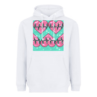 White Nursing Heart Seamless Pattern Heavyweight Hoodie - BundleAndBundleShop