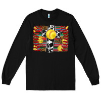 Black softball cross serape leopard background Long Sleeve Tee - RanaPortraitStore