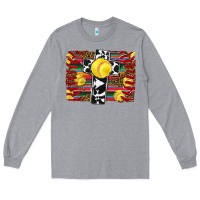 Heather Grey softball cross serape leopard background Long Sleeve Tee - RanaPortraitStore