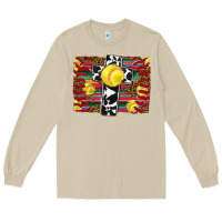Mushroom softball cross serape leopard background Long Sleeve Tee - RanaPortraitStore