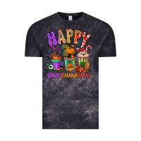 Cloud Black Happy Hallothanksmas coffee cups Vintage Tee - RanaPortraitStore