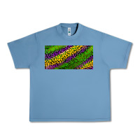 Pebble Blue Mardi Gras Leopard Urban Heavy Tee - RanaPortraitStore