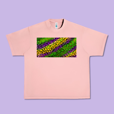 Mardi Gras Leopard Urban Heavy Tee Designed By Ranaportraitstore
