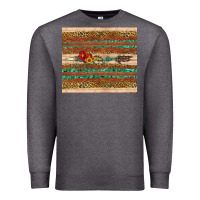 Charcoal Heather arrow wooden sunflower Premium Sweatshirt - Artiststas