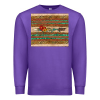 Purple arrow wooden sunflower Premium Sweatshirt - Artiststas