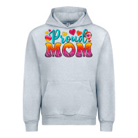 Heather Grey Proud Mom Lesbian Urban Hoodie - BundleAndBundleShop