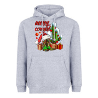 Heather Grey merry cowgirl  boots and cactus with gifts Heavyweight Hoodie - AdoDesignShop
