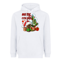 White merry cowgirl  boots and cactus with gifts Heavyweight Hoodie - AdoDesignShop