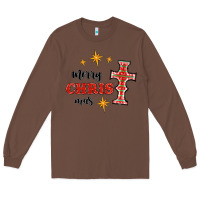 Chestnut merry christmas cross Long Sleeve Tee - RanaPortraitStore