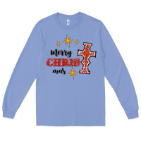 Colony Blue merry christmas cross Long Sleeve Tee - RanaPortraitStore