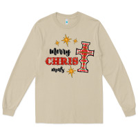 Mushroom merry christmas cross Long Sleeve Tee - RanaPortraitStore