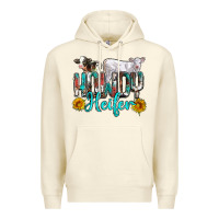 Sandshell western howdy heifer Premium Hoodie - NancyCooperArtShop