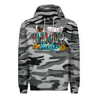 Slate Camo western howdy heifer Premium Hoodie - NancyCooperArtShop