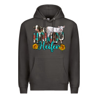 Smoke western howdy heifer Premium Hoodie - NancyCooperArtShop