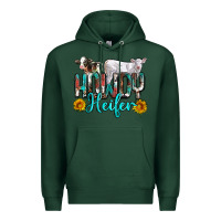 Sports Green western howdy heifer Premium Hoodie - NancyCooperArtShop