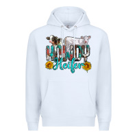 White western howdy heifer Premium Hoodie - NancyCooperArtShop