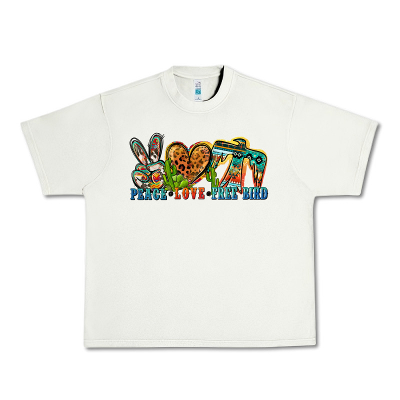 Peace Love Free Bird Urban Heavy Tee by Zillion Design Studio | Teevron