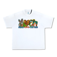 White peace love free bird Urban Heavy Tee - Zillion Design Studio
