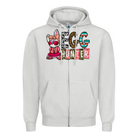 Dove Grey Egg Hunter Zipper Hoodie - CowhideDigitalArt