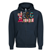 Navy Egg Hunter Zipper Hoodie - CowhideDigitalArt