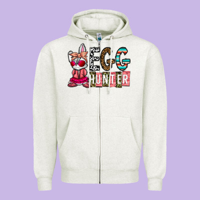 Egg Hunter Zipper Hoodie Designed By Cowhidedigitalart