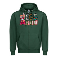 Sports Green Egg Hunter Zipper Hoodie - CowhideDigitalArt