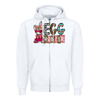 White Egg Hunter Zipper Hoodie - CowhideDigitalArt