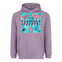 Lavender nurse heart beat seamless pattern Heavyweight Hoodie - BundleAndBundleShop