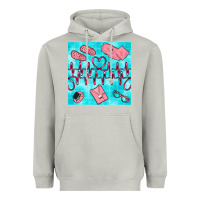 Moon Dust nurse heart beat seamless pattern Heavyweight Hoodie - BundleAndBundleShop