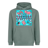 Sage nurse heart beat seamless pattern Heavyweight Hoodie - BundleAndBundleShop