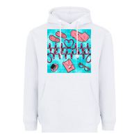 White nurse heart beat seamless pattern Heavyweight Hoodie - BundleAndBundleShop