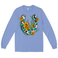 Cowhide Sunflower Horseshoe Long Sleeve Tee | Teevron