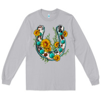 Moon Dust cowhide sunflower horseshoe Long Sleeve Tee - Zillion Design Studio