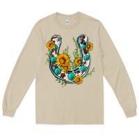 Mushroom cowhide sunflower horseshoe Long Sleeve Tee - Zillion Design Studio