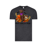 Vintage Black Happy Howl-o-ween Vintage Tee - RanaPortraitStore
