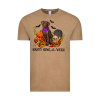 Vintage Coffee Happy Howl-o-ween Vintage Tee - RanaPortraitStore