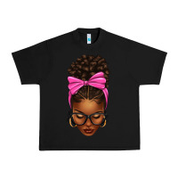 Black afro messy bun pink bow Urban Heavy Tee - texasbilliewilder
