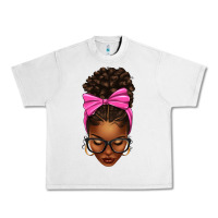 Lunar Rock afro messy bun pink bow Urban Heavy Tee - texasbilliewilder