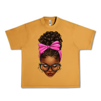 Peanut Butter afro messy bun pink bow Urban Heavy Tee - texasbilliewilder