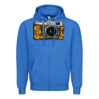 True Royal sunflower leopard vintage camera Zipper Hoodie - FaDigitalArtStudio