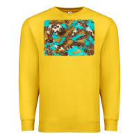 Lemon western turquoise leopard and cowhide background Premium Sweatshirt - Artiststas