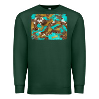 Sports Green western turquoise leopard and cowhide background Premium Sweatshirt - Artiststas