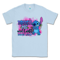 Dusty Blue touch me and i will bite you stitch Classic Tee - Zillion Design Studio