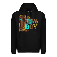Black western cowboy Premium Hoodie - NancyCooperArtShop